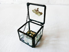 Geometric Gold - Jewelry Box with Pyrite Geodes