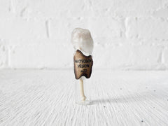 Real Mink Bone Specimen in Tiny Glass Cork Vial Sealed with Wax